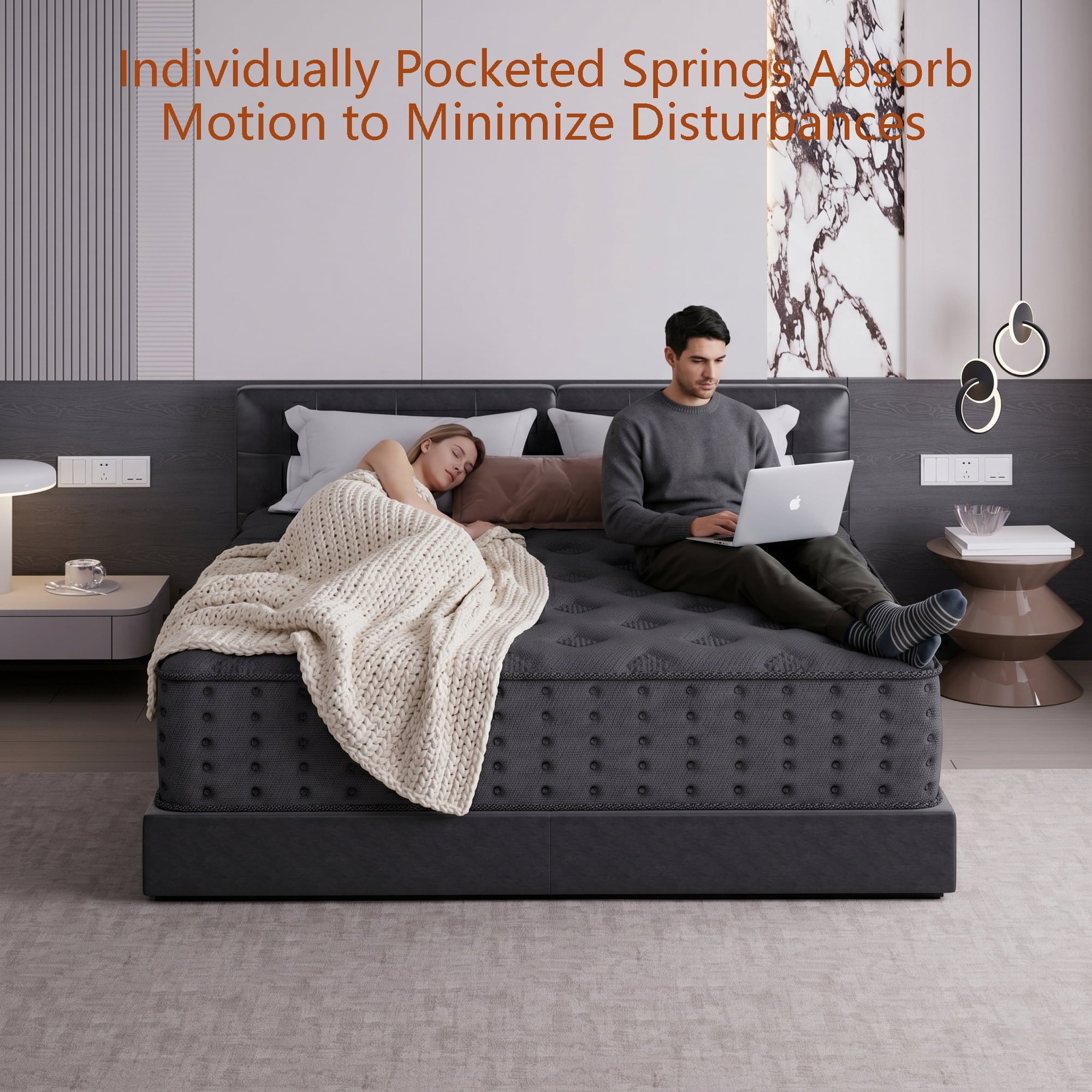Tryagat 12” Full Hybrid Mattress in a Box, Medium Firm Full Size Mattresses, Cooling Gel Memory Foam Mattress with Individually Wrapped Pocket Coils, Pressure Relief